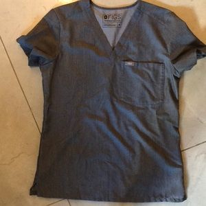 Figs Catarina scrub top in Graphite